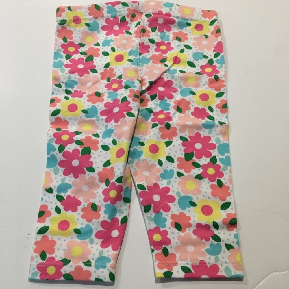 NEW Girl's leggings Sz 24 m Baby Girl Floral leggings - Picture 5 of 6